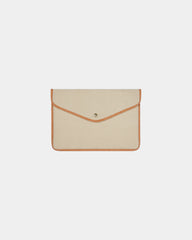 Laptophoes gerecycled canvas Bosler 14" om te personaliseren - Beige