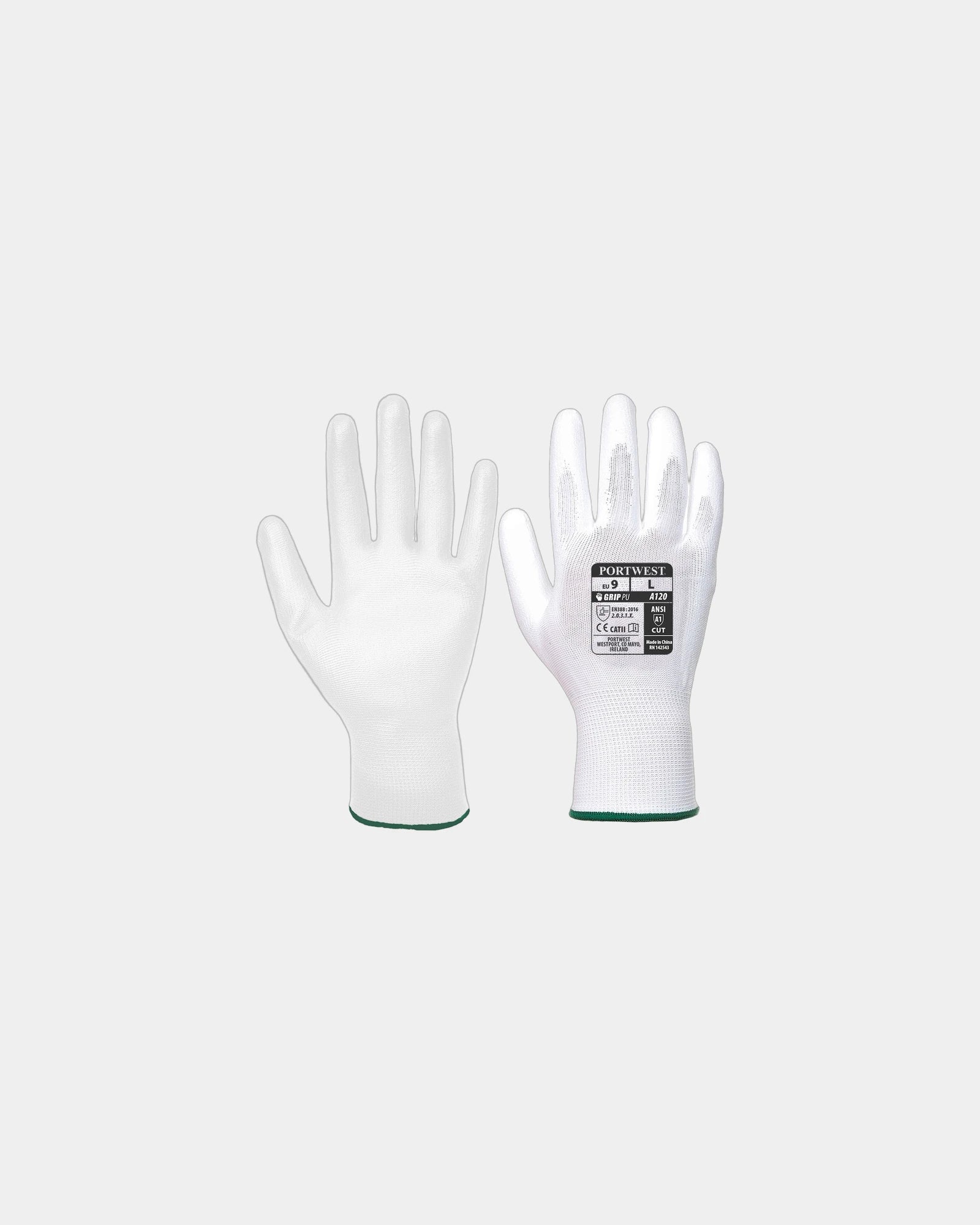 Werkhandschoen PU polyester elastaan om te personaliseren - Wit