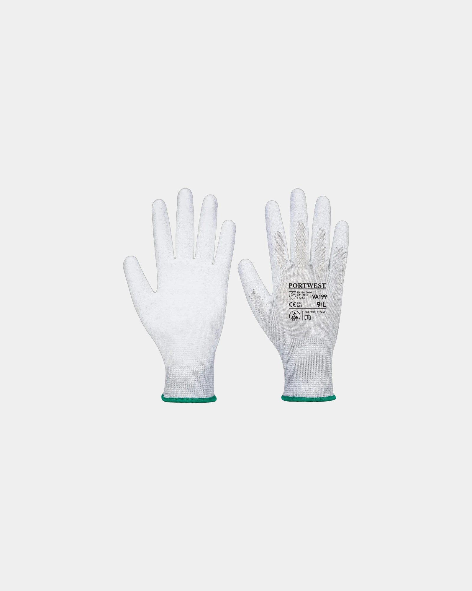 Antistatische handschoen PU nylon om te personaliseren - Grijs