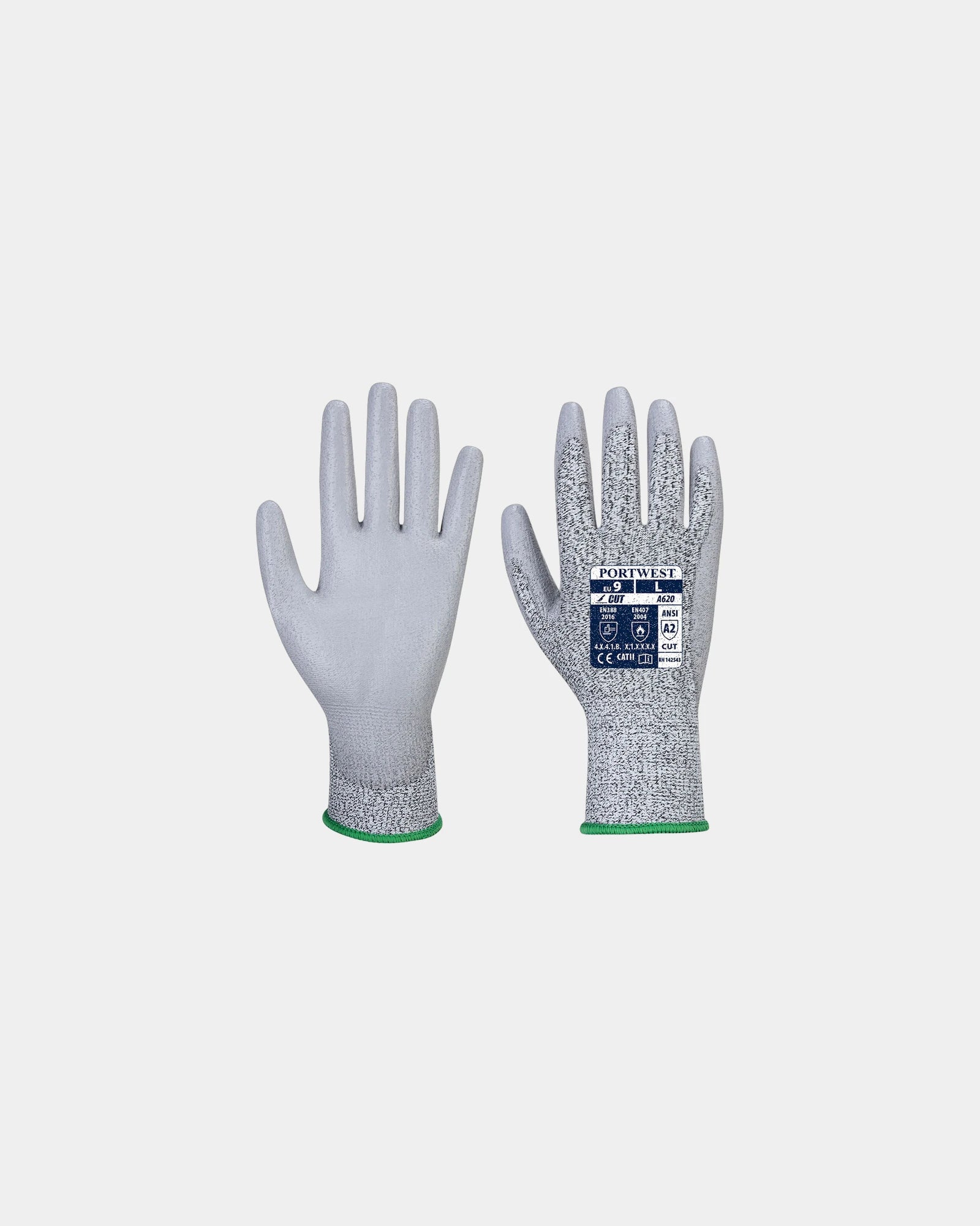 Snijbestendige handschoen PU antislip om te personaliseren - Grijs