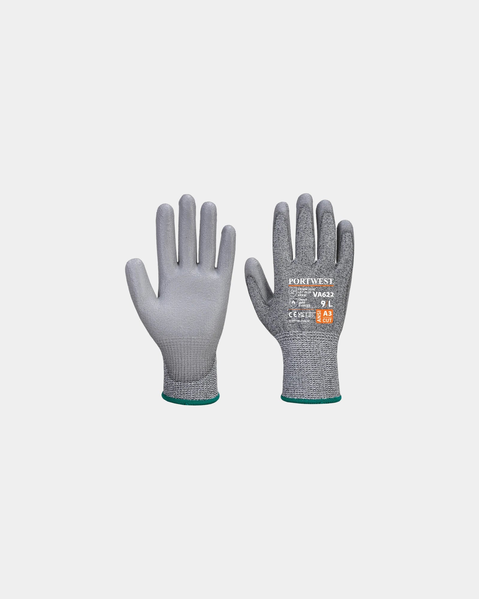 Snijbestendige handschoen PU-coating om te personaliseren - Grijs