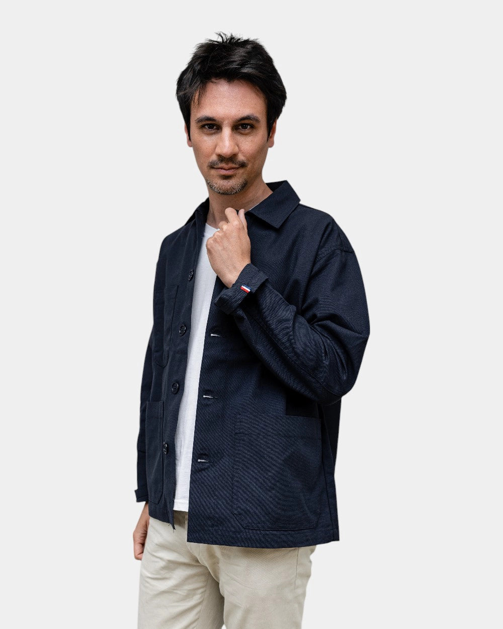 Unisex overshirt van canvas om te personaliseren