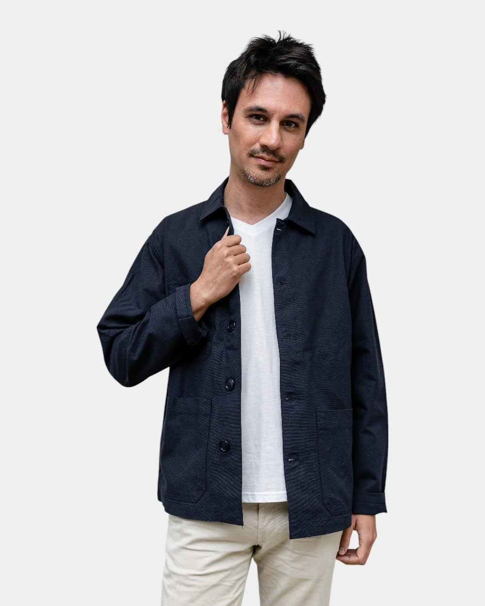 Unisex overshirt van canvas om te personaliseren - 8
