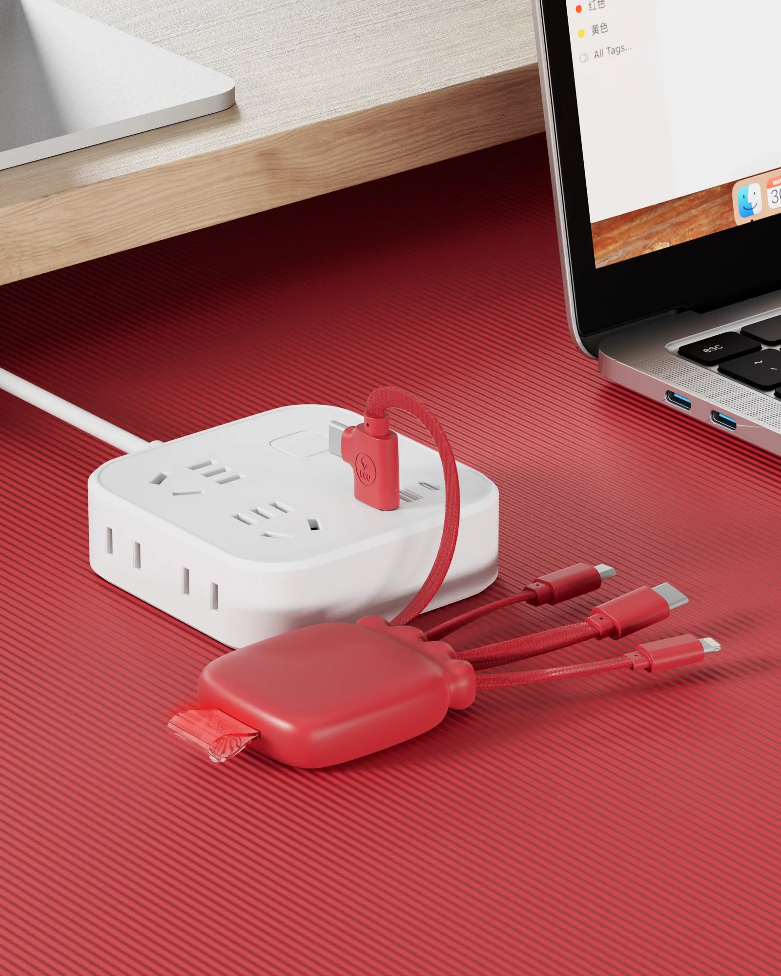 Gerecyclede powerbank multikabel om te personaliseren - 5