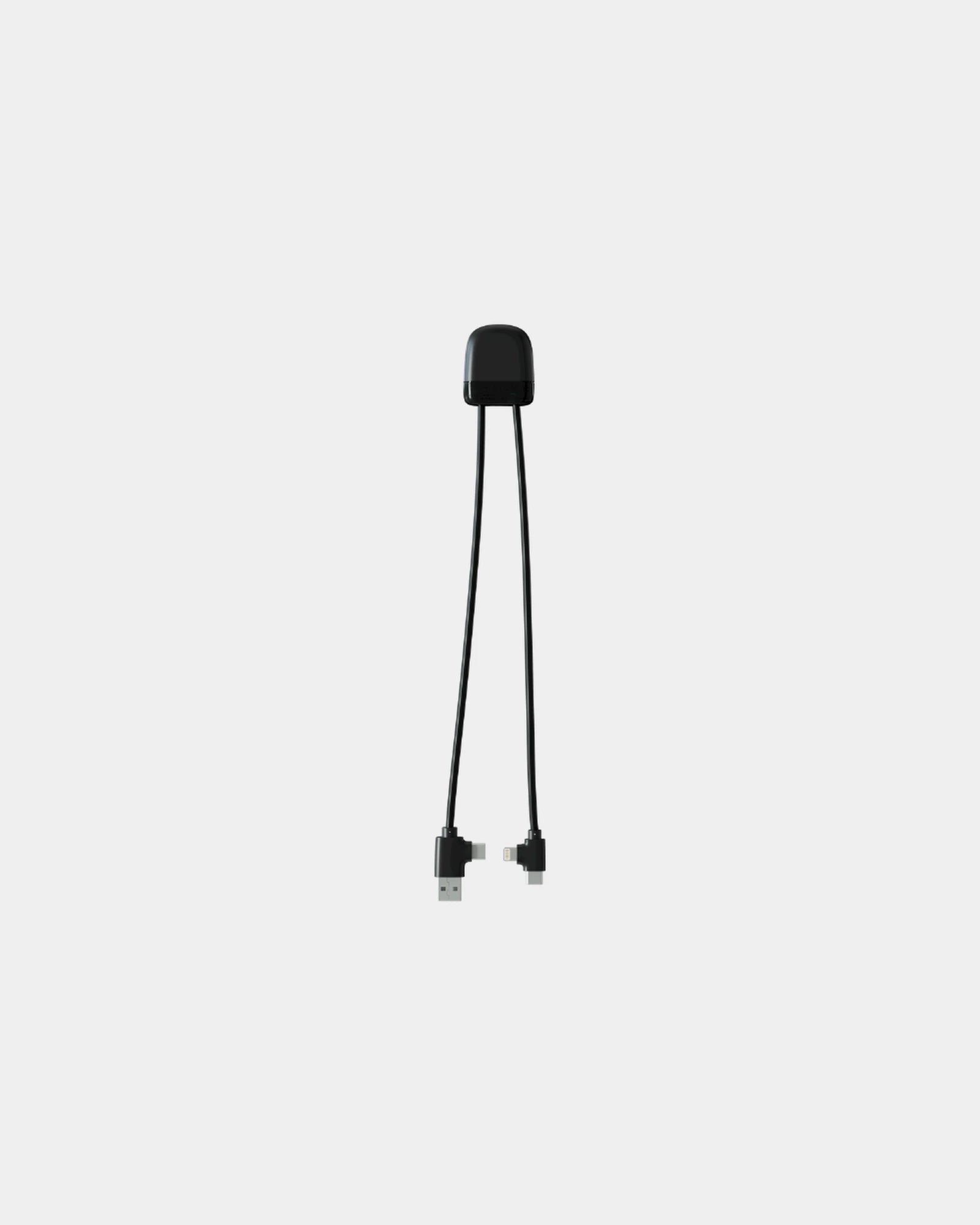 Multikabel gerecycled RPET USB-C om te personaliseren - Zwart