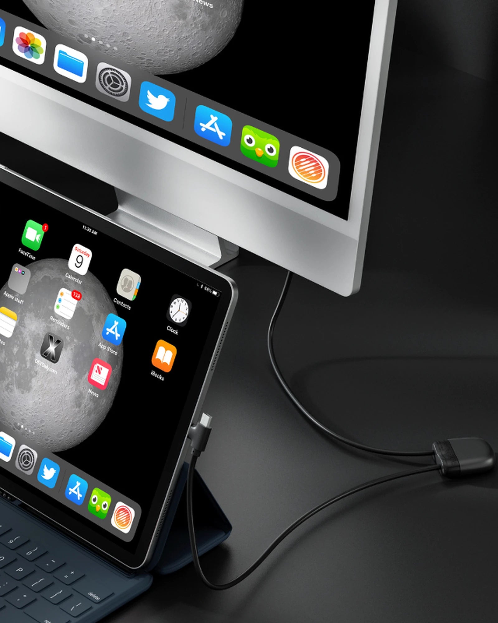 Multikabel gerecycled RPET USB-C om te personaliseren - 18