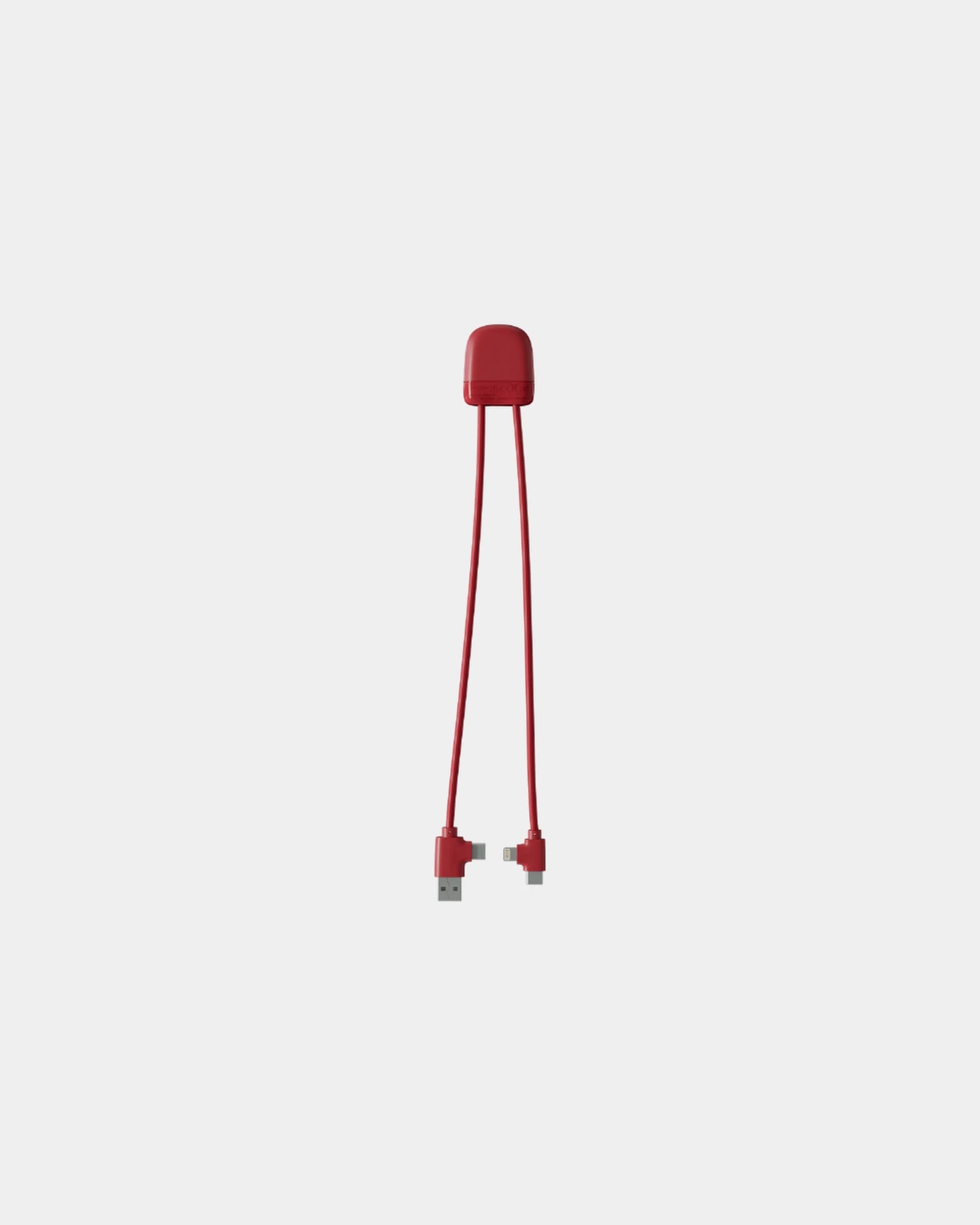 Multikabel gerecycled RPET USB-C om te personaliseren - Rood