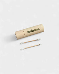Duo van herbruikbare wattenstaafjes en beauty-applicator om te personaliseren
