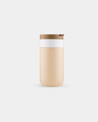 Thermosbeker gerecycled rvs 300ml om te personaliseren - Aardebruin