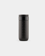Thermosbeker rvs gerecycled 400ml om te personaliseren - Blazing Black