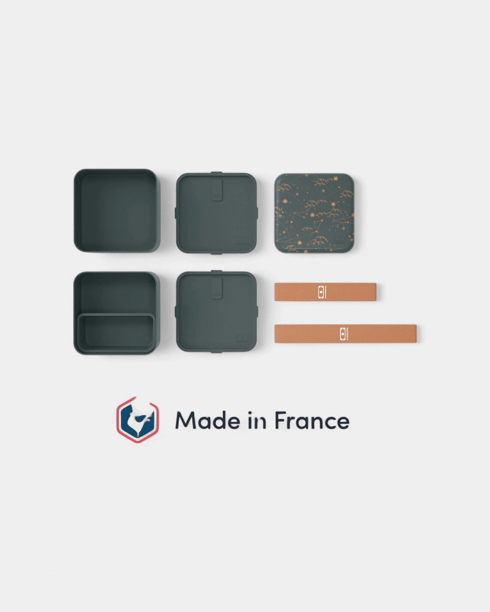 Personaliseerbare vierkante lunchbox made in France - 44