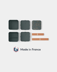 Personaliseerbare vierkante lunchbox made in France - 44