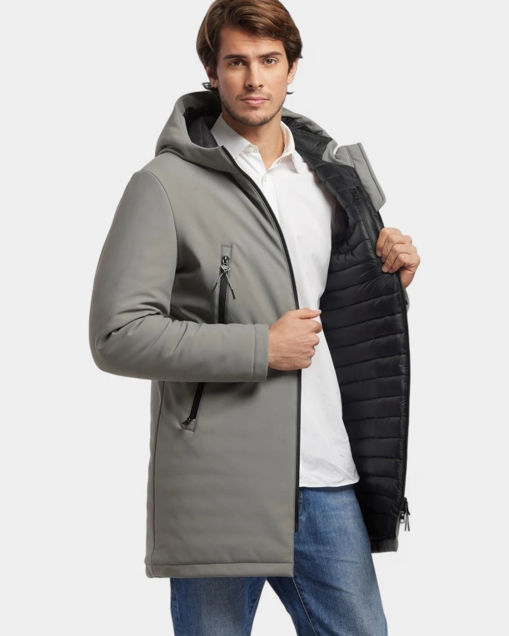Softshell parka met gewatteerde voering om te personaliseren - 11