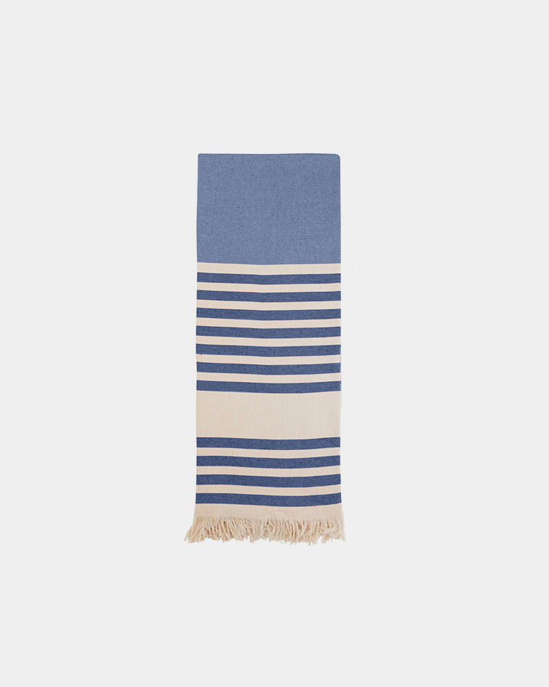 Fouta de plage made in Europe personnalisable - Bleu