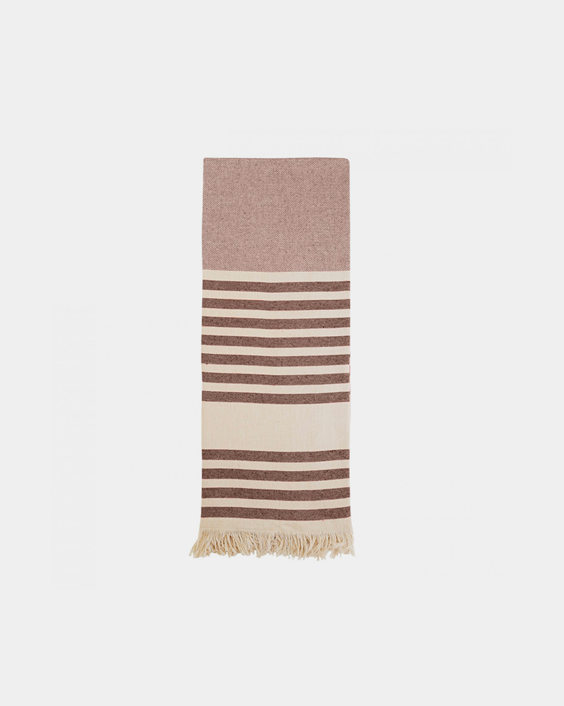 Fouta de plage made in Europe personnalisable - Marron