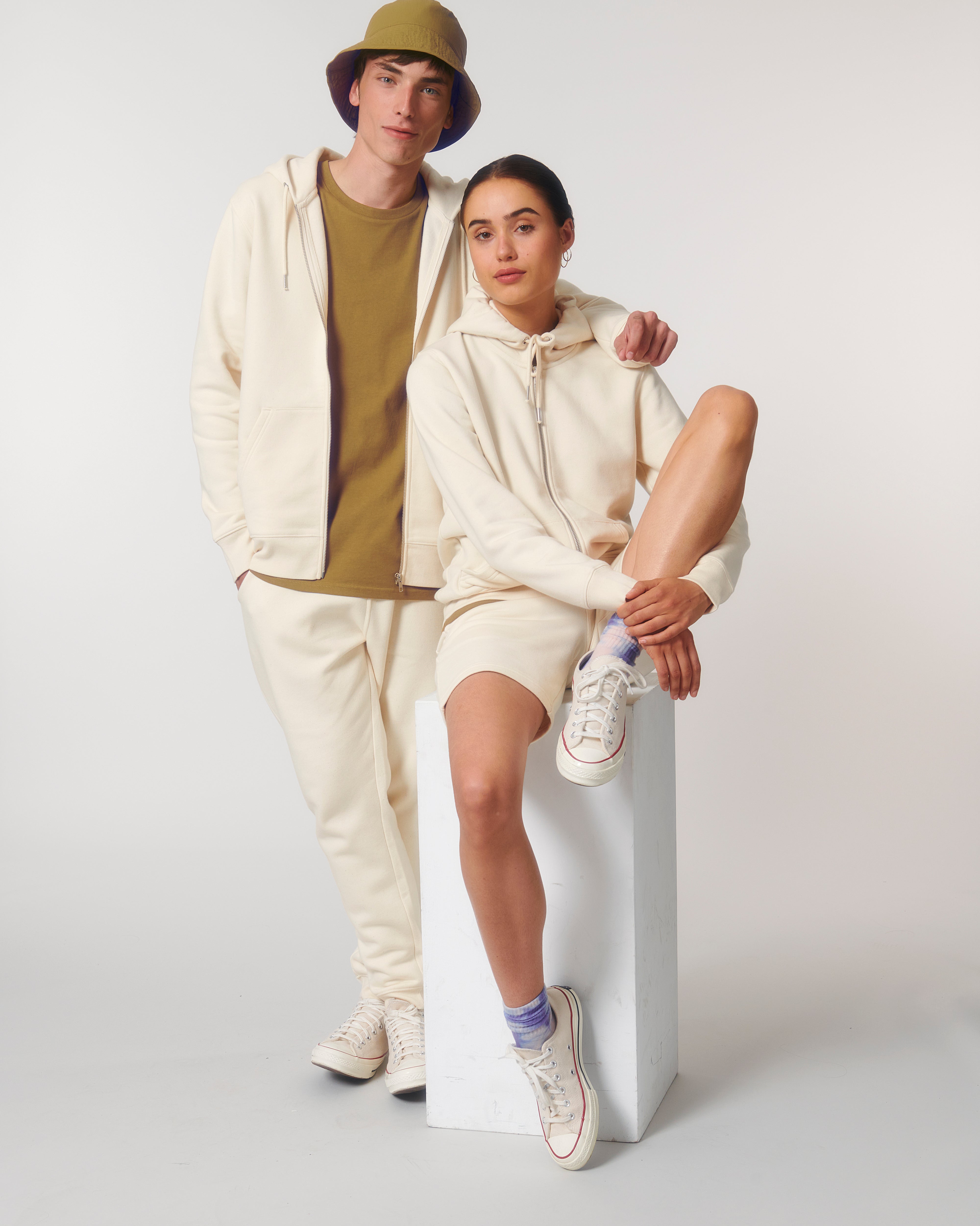 Personaliseerbare unisex dikke hoodie met rits