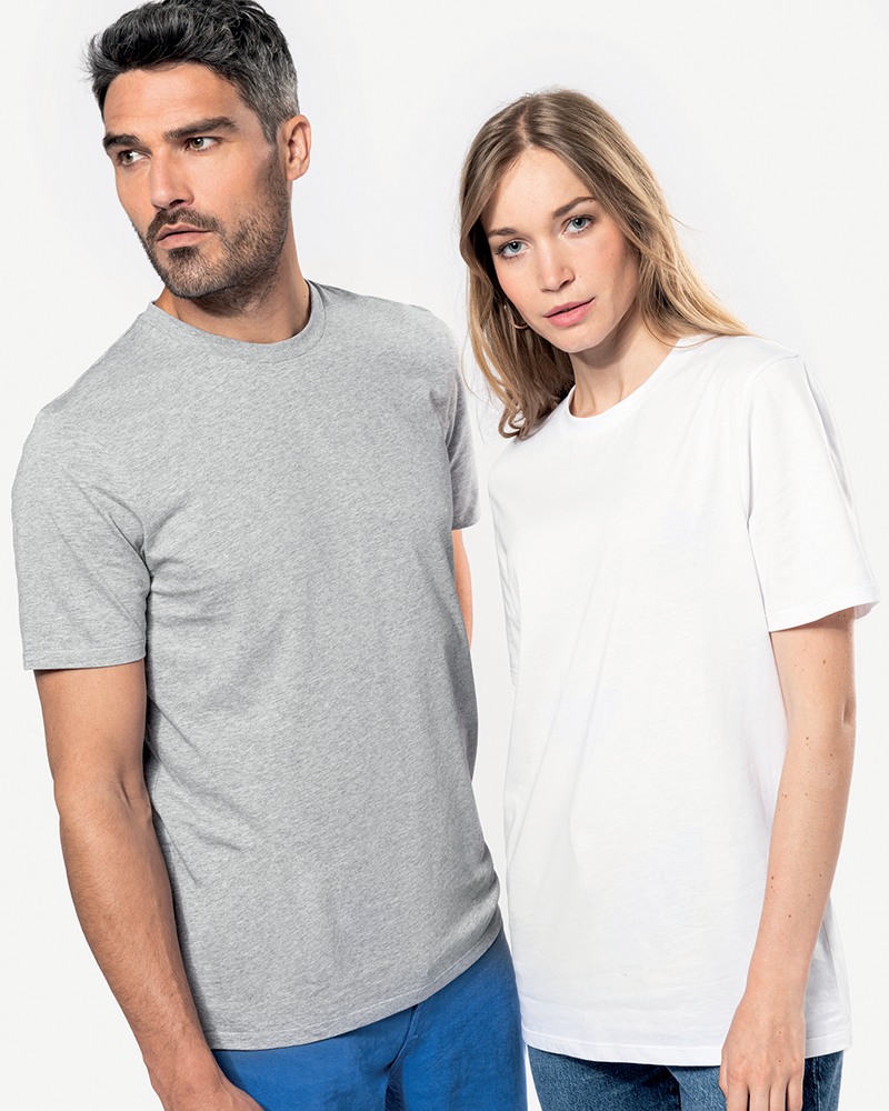 Personaliseerbare unisex T-shirt met ronde hals, Made in Europe