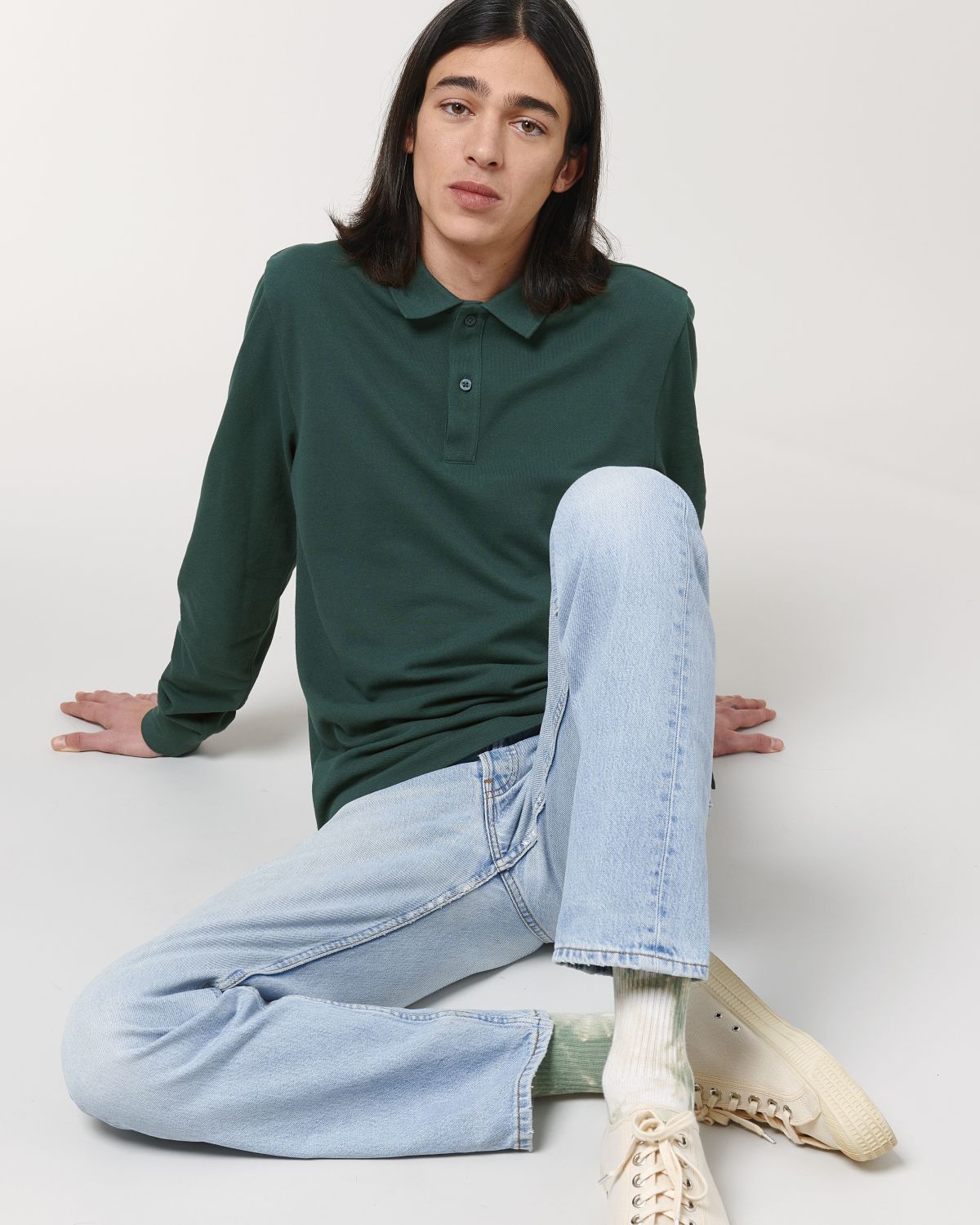 Personaliseerbare unisex polo met lange mouwen - 5