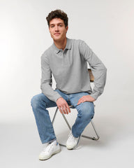Personaliseerbare unisex polo met lange mouwen - 3