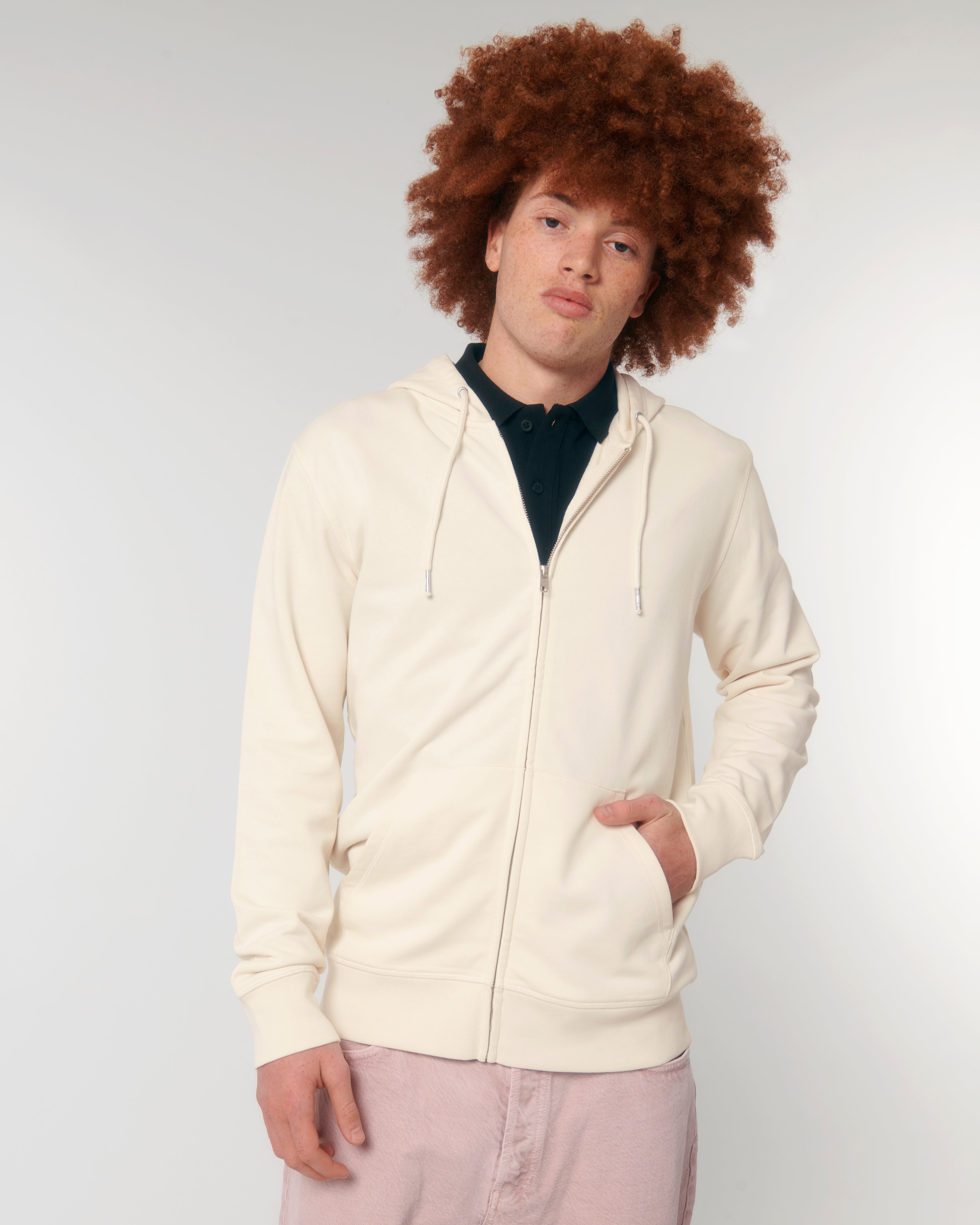 Personaliseerbare unisex rits-sweater in biologisch katoen - 18