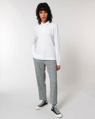 Personaliseerbare unisex polo met lange mouwen - 4