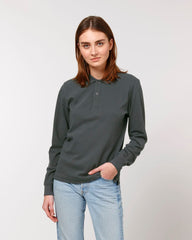 Personaliseerbare unisex polo met lange mouwen - 2