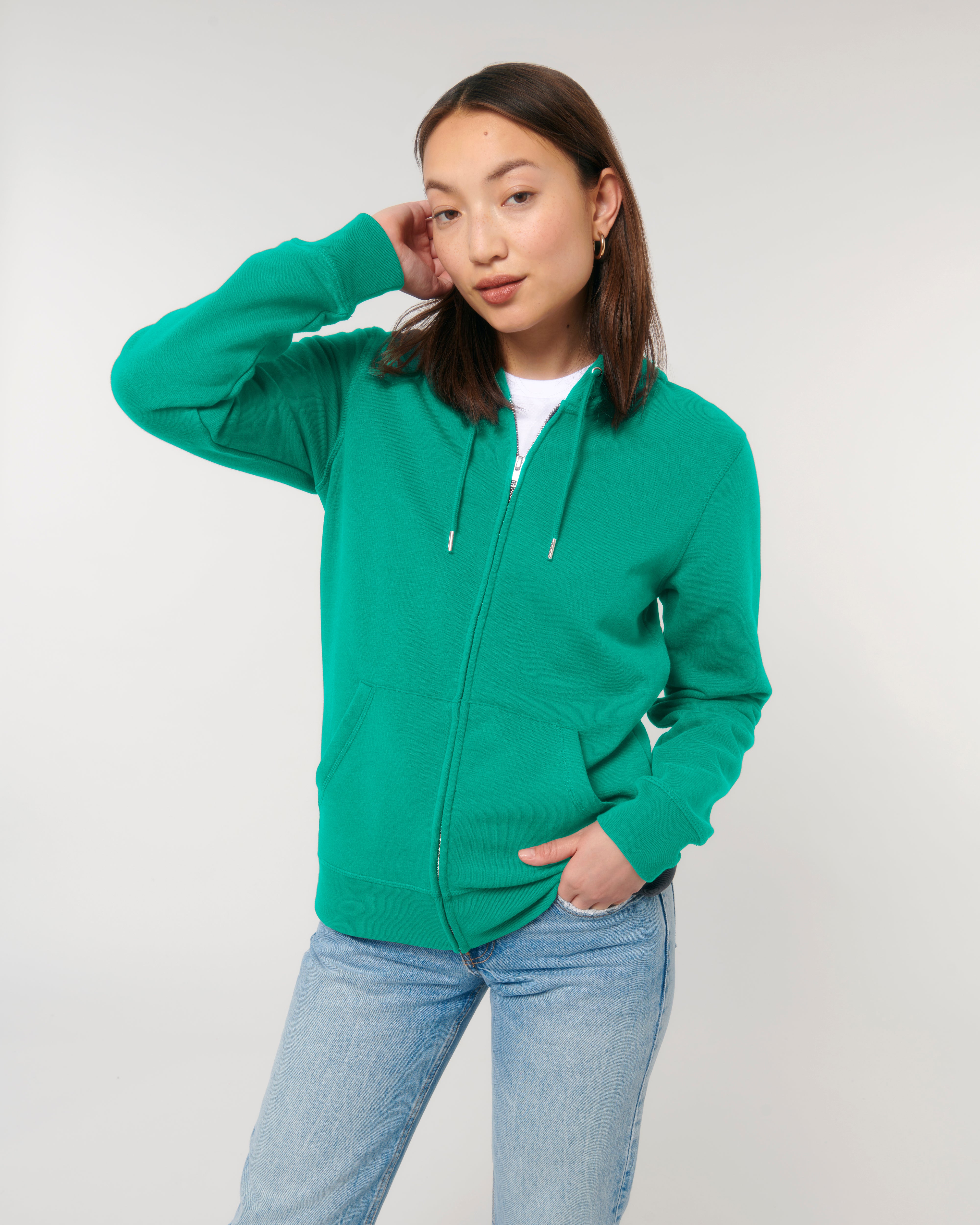 Personaliseerbare unisex rits-sweater in biologisch katoen - 17