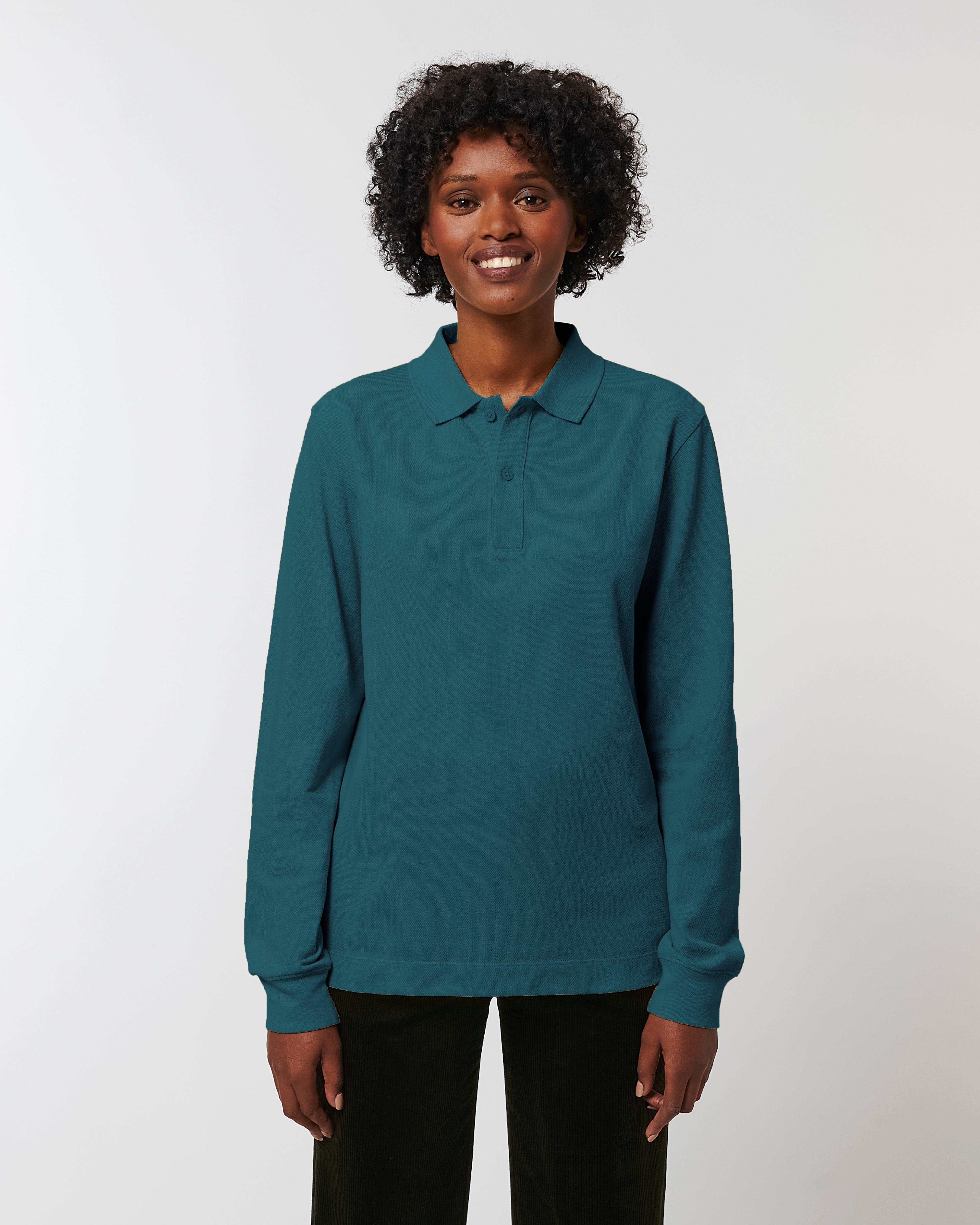 Personaliseerbare unisex polo met lange mouwen - 11