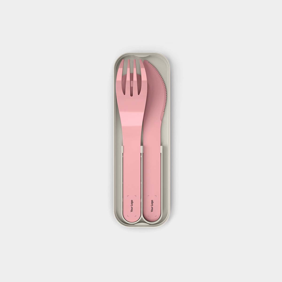 roze biologisch afbreekbaar bestek