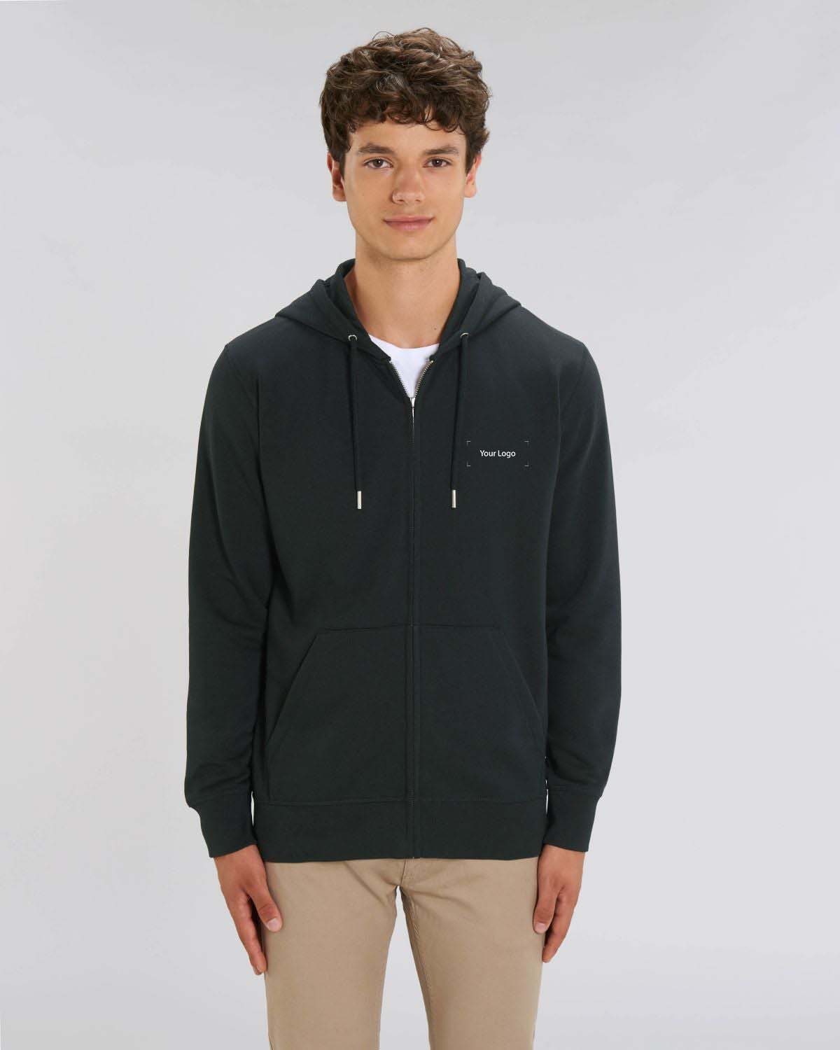 Personaliseerbare unisex rits-sweater in biologisch katoen - 2